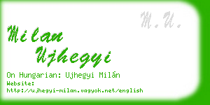 milan ujhegyi business card
